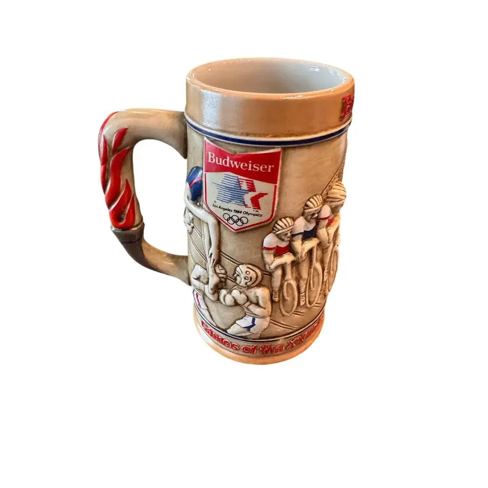 Lot of 5 Budweiser 1984 Games of XXIIIrd Olympiad LosAngeles Steins Ceramarte